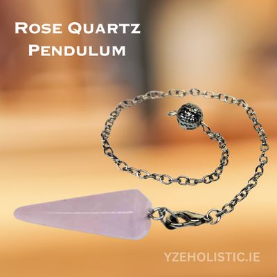 Rose Quartz Natural Stone Pendulum