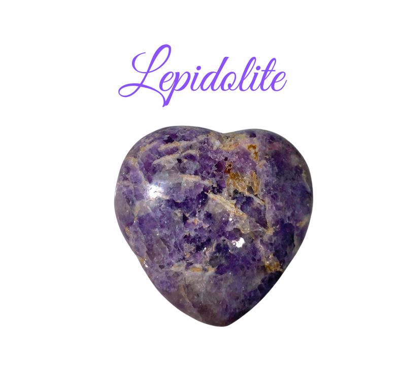 Lepidolite Heart Carving Natural Stone Crystal 