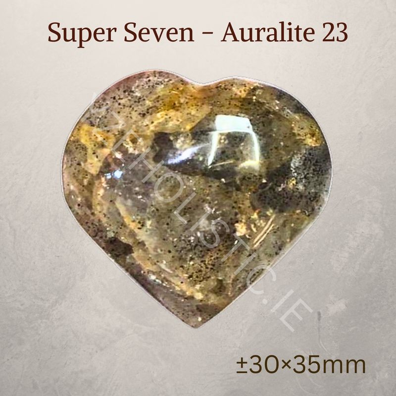Super Seven ~ Auralite 23 Heart-Shaped Crystal "REBIRTH"