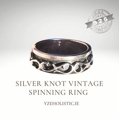 Silver Knot Vintage Spinning Ring 925 Sterling Silver