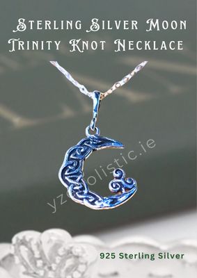 Moon Trinity Knot Sterling Silver Pendant Necklace