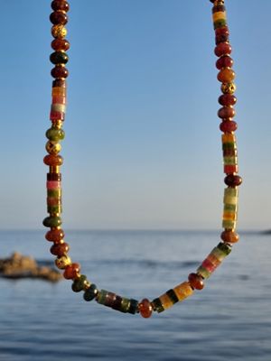 Watermelon Tourmaline Crystal Quartz Necklace "Miracle" -  Serenity Jewellery Collection