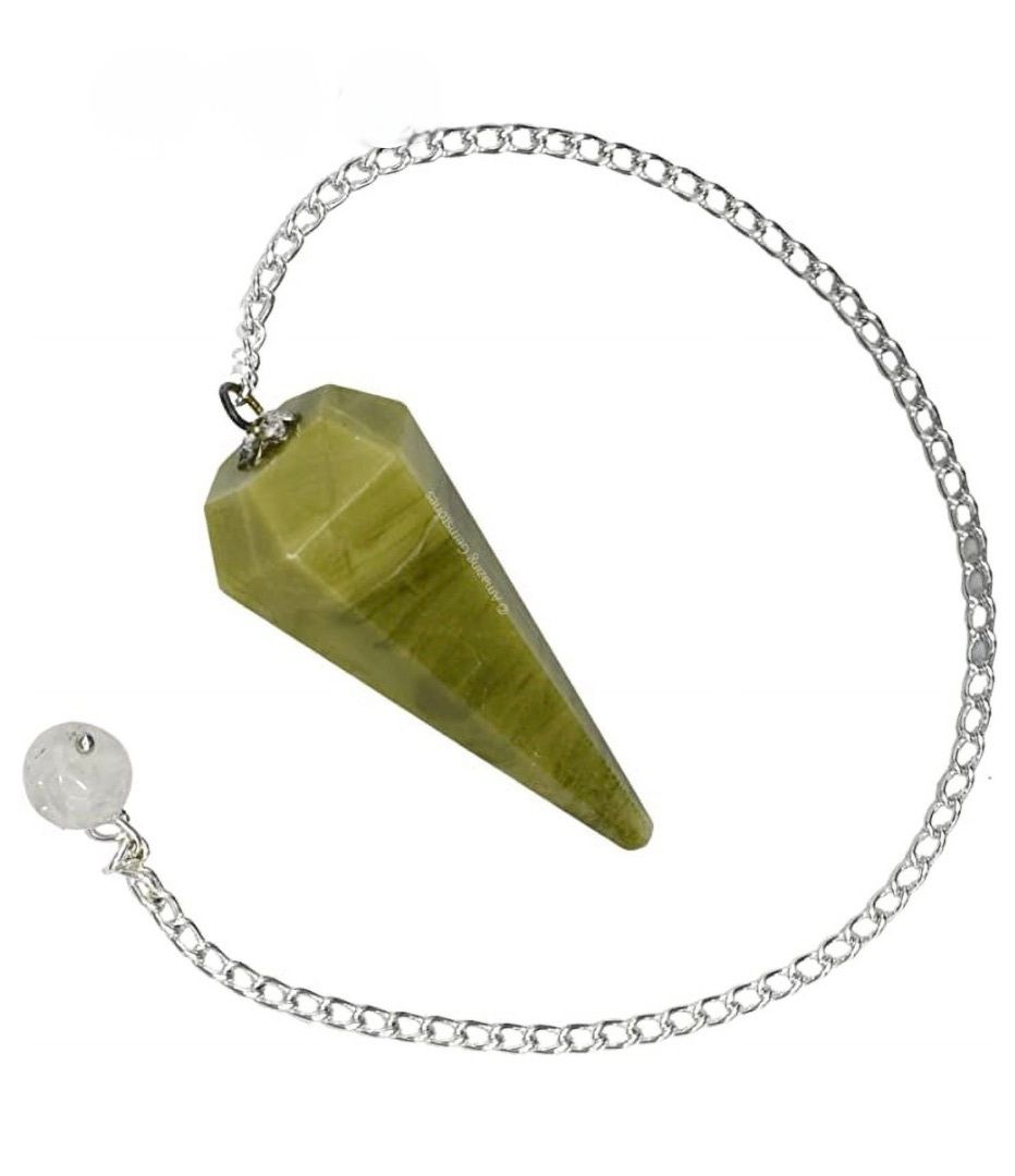 Jade Pendulum Dowsing Natural Stone Crystal 