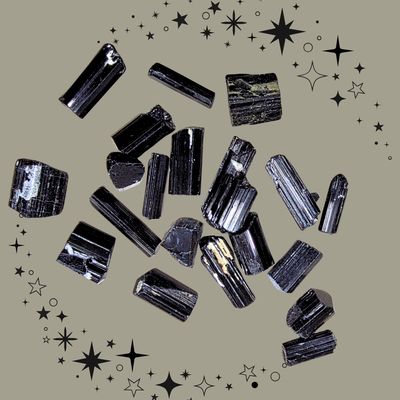Black Tourmaline Natural Stone Quartz Crystal Point