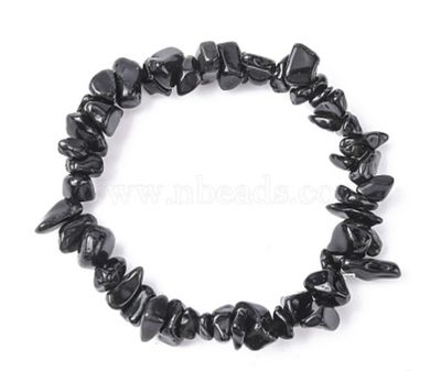 Black Obsidian Crystal 53mm Chip Bracelet