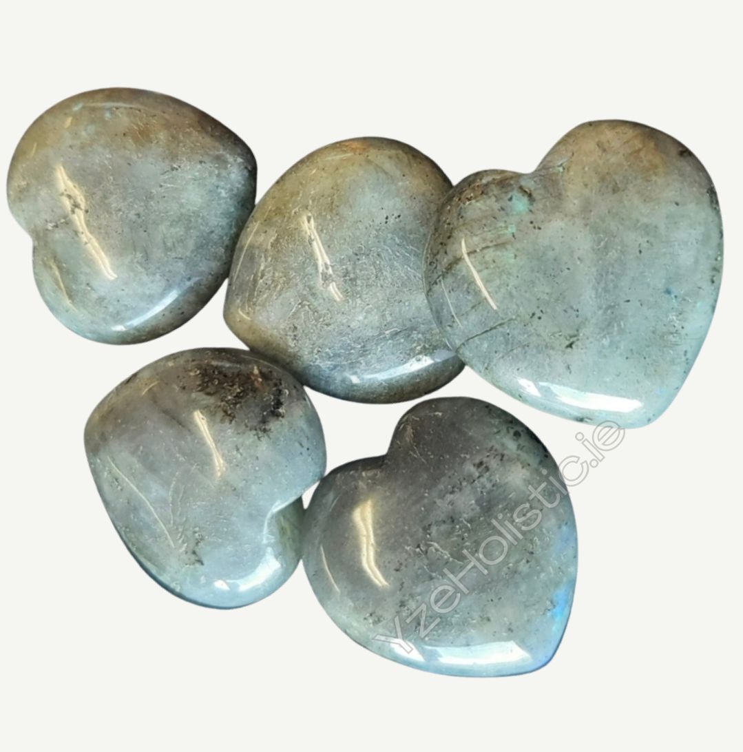 Labradorite crystal Polished Puff Heart