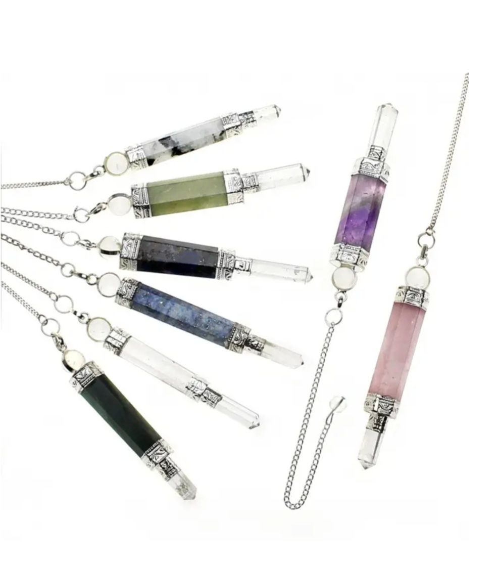 Crystal Quartz Pendulum Dowsing Natural Stone 