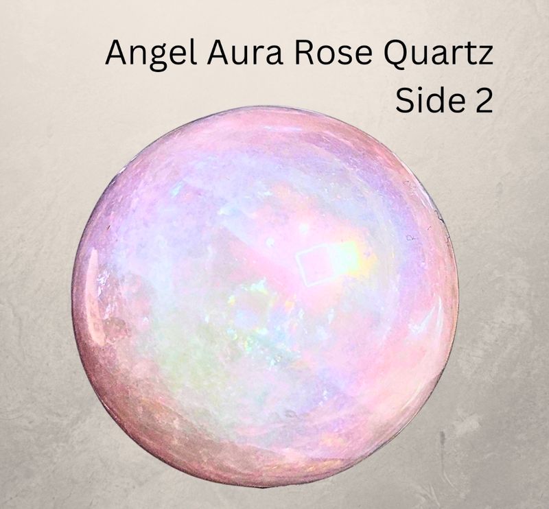 ANGEL AURA ROSE QUARTZ CRYSTAL SPHERE - Unconditional Love crystal ±55 mm