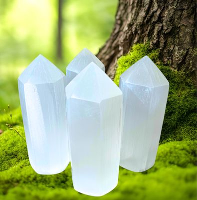 Selenite Crystal Point Tower - Recharge 
