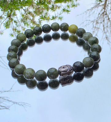 Jade Crystal Bracelet Natural Stone ±8mm round bead 