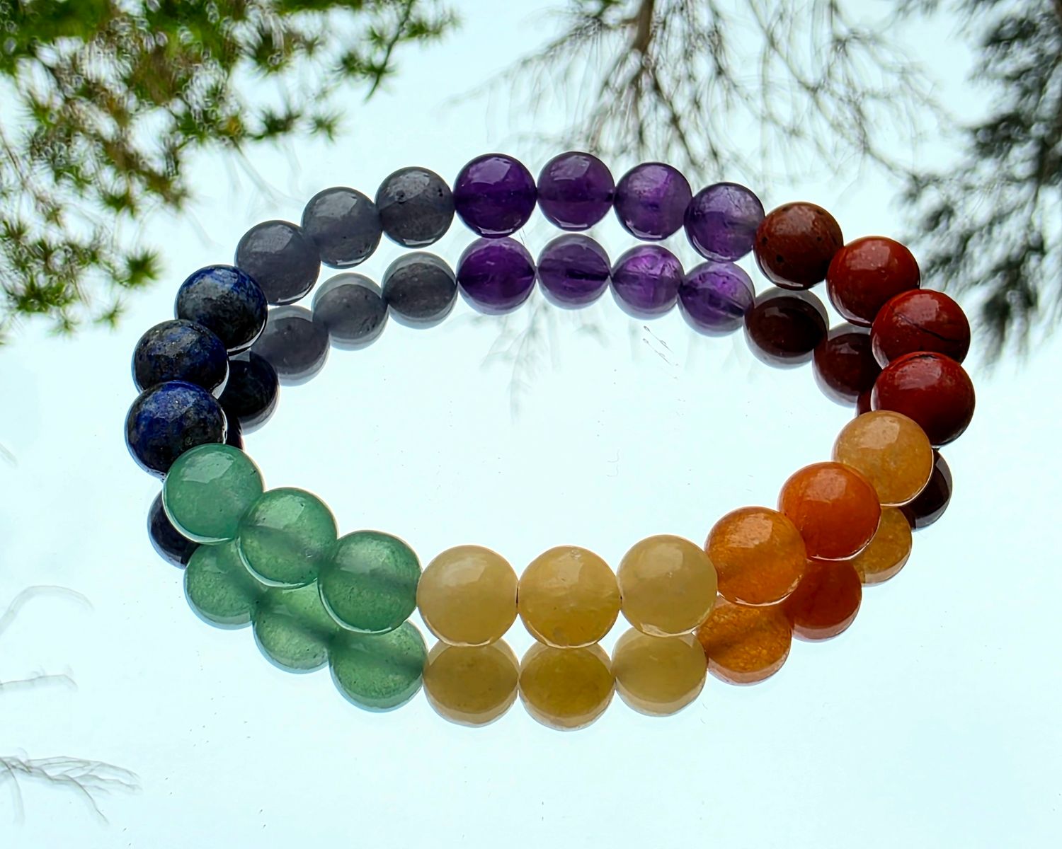 Chakra Stones Bracelet Elastic 8mm