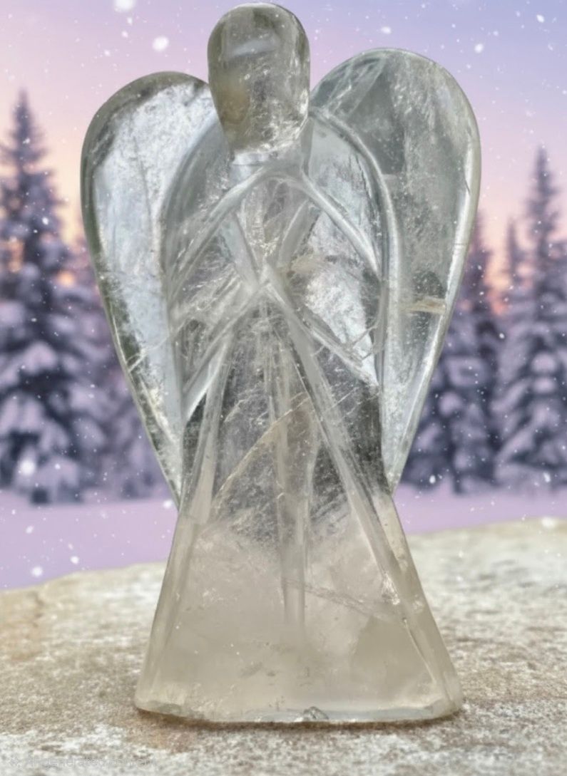 Angel Crystal Carving Natural Stone Clear Rock Quartz