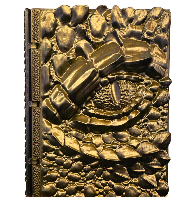 3D Printed Realistic Dragon Journal – Notebook, Fantasy Writing Gift, Unique Customizable Sketchbook Cover