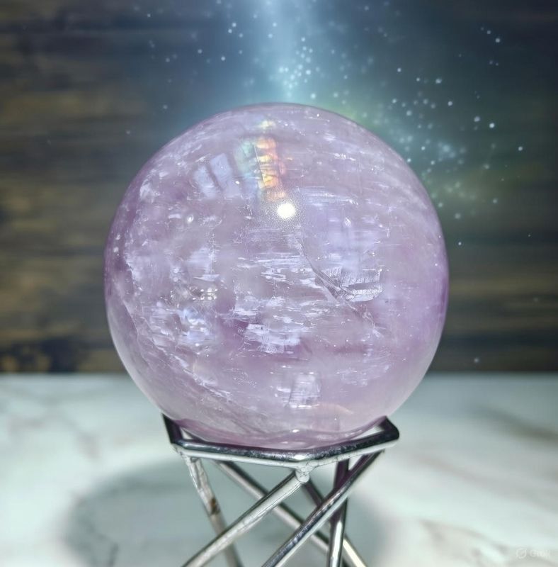 Amethyst Sphere Natural Stone Lavender Purple Light  ±95mm  AAA Grade
