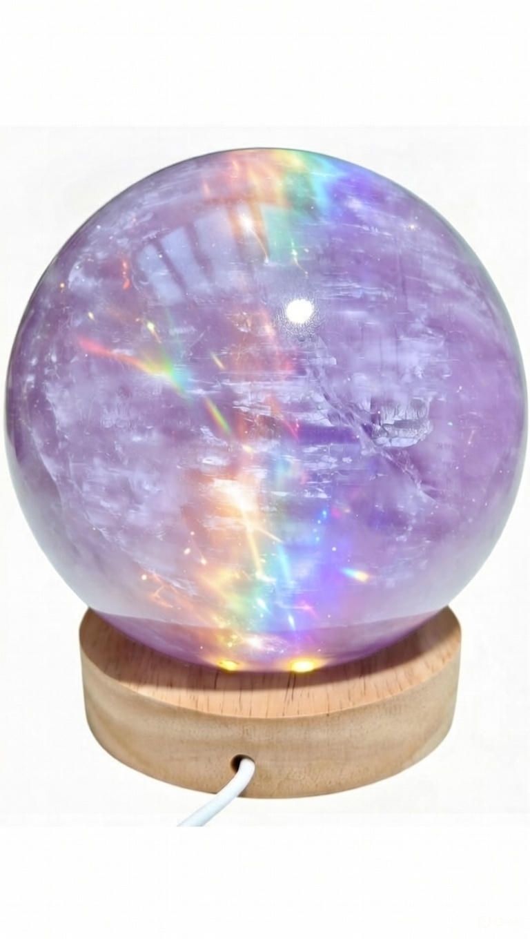 Amethyst Sphere Natural Stone Lavender Purple Light  ±95mm  AAA Grade