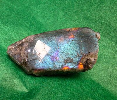 Labradorite Purple Shimmer Crystal Quartz Free Form / Raw Narrative Stone 