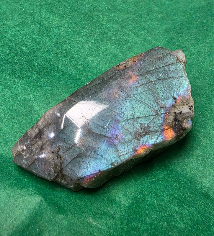 Labradorite Purple Shimmer Crystal Quartz Free Form / Raw Narrative Stone 
