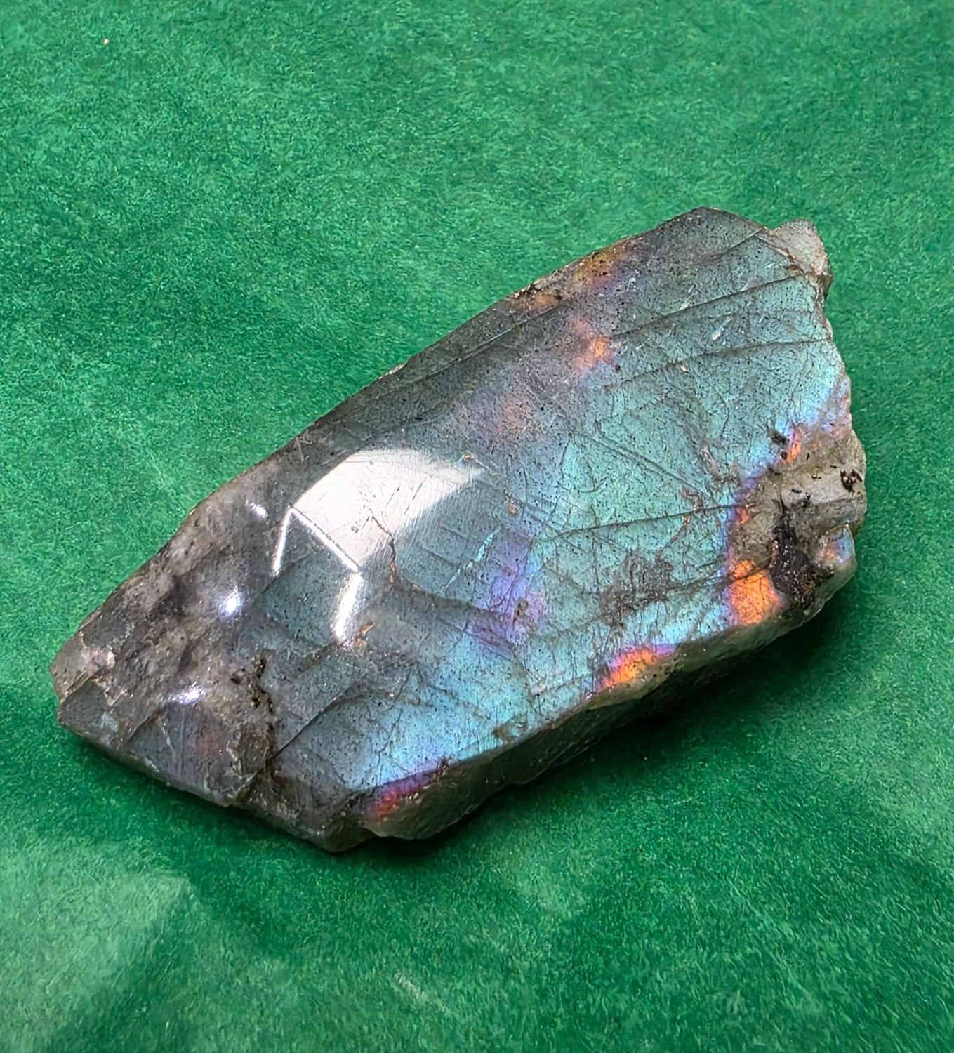 Labradorite Purple Shimmer Crystal Quartz Free Form / Raw Narrative Stone 