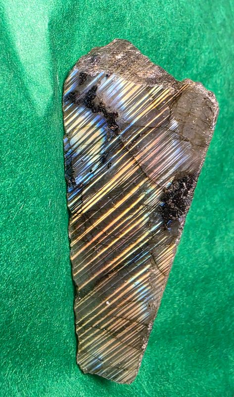 Labradorite Pink Shimmer Crystal Quartz Free Form / Raw Narrative Stone 