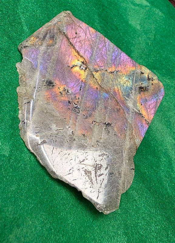 Labradorite Purple Shimmer Crystal Quartz Free Form / Raw Narrative Stone 