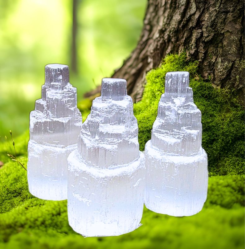 Selenite Crystal Tower Skyscraper -  Recharge 