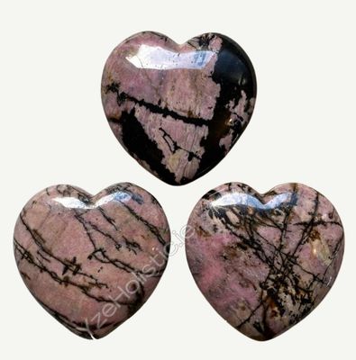 Rhodonite Heart Crystal Natural Stone Carving Rhodonite Heart Crystal Natural Stone Carving