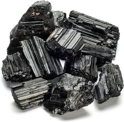 Black Tourmaline Crystal Rough Natural Stone 
