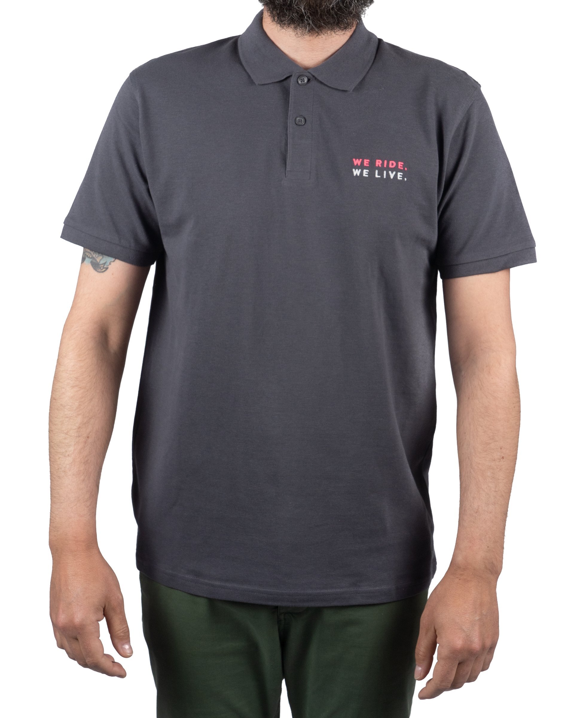 AFTER RIDE GREY POLO SHIRT