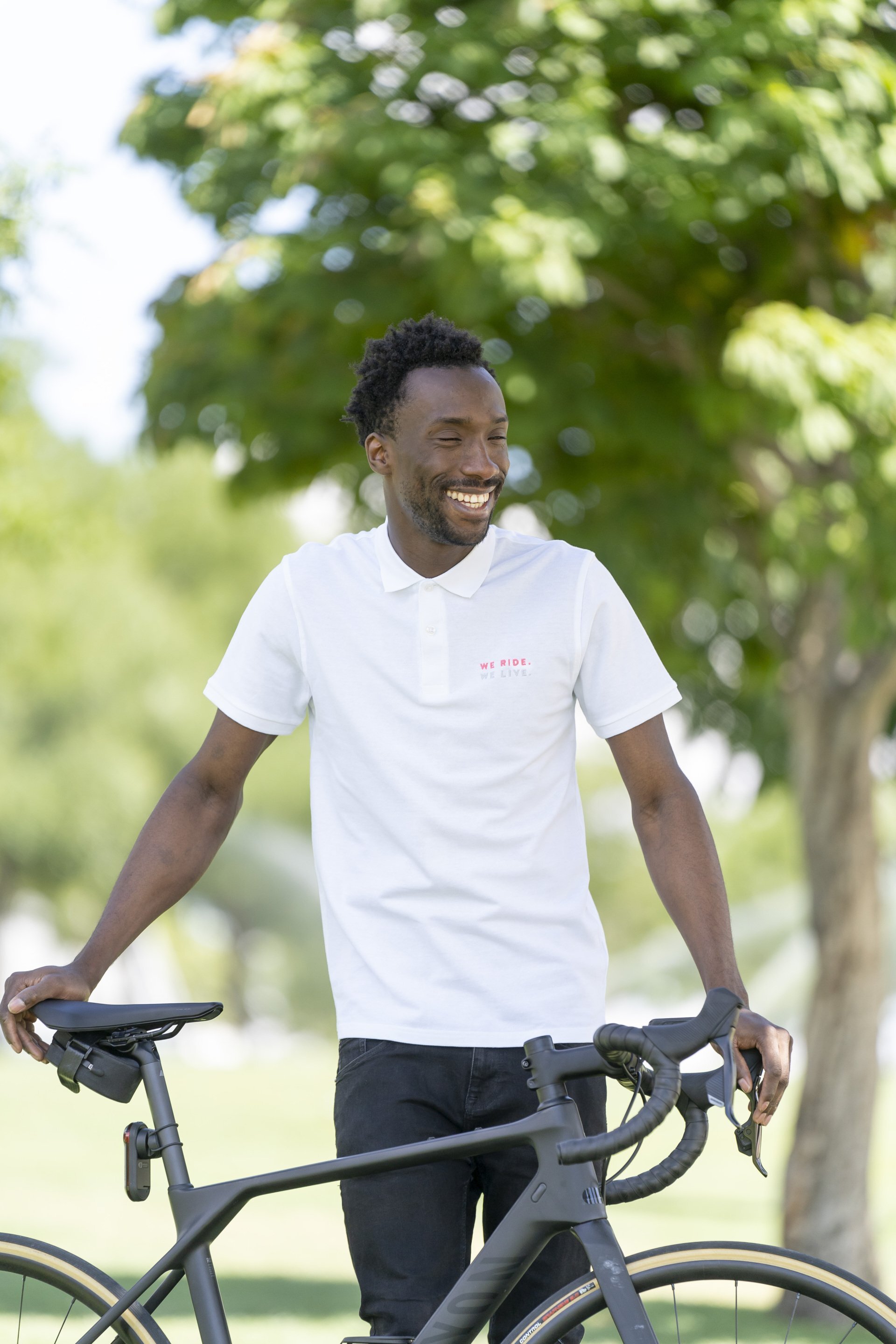 AFTER RIDE WHITE POLO SHIRT