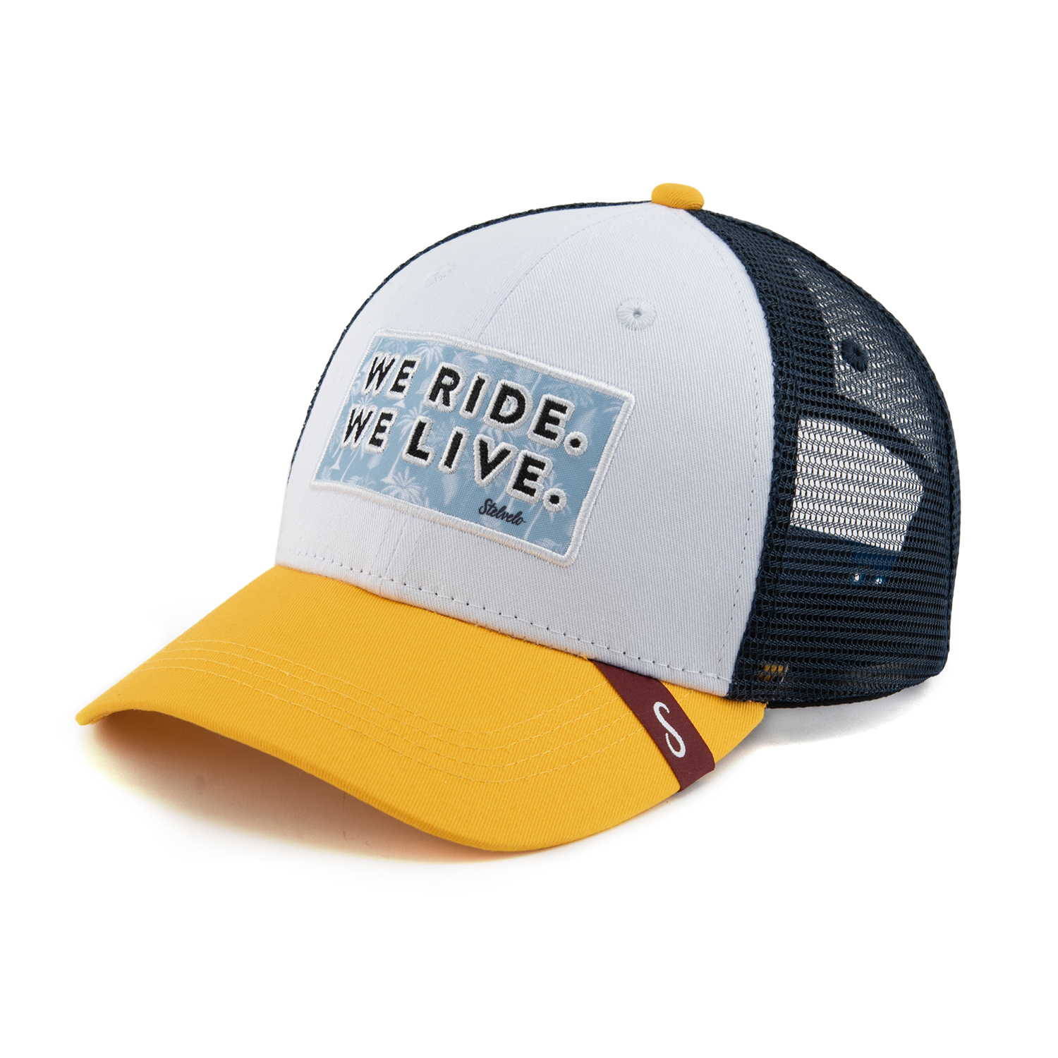 GORRA UNISEX AFTER RIDE PALM AMARILLO-AZUL