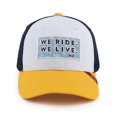 GORRA UNISEX AFTER RIDE PALM AMARILLO-AZUL