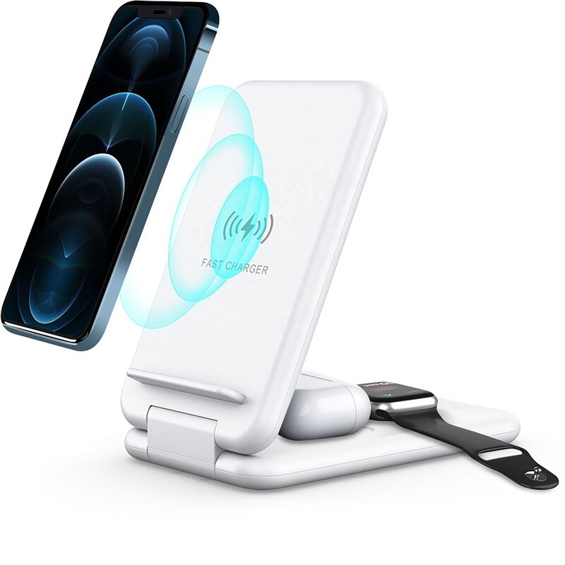 Qi 3 in 1  Universal Foldable 15W Fast Charge for Phone