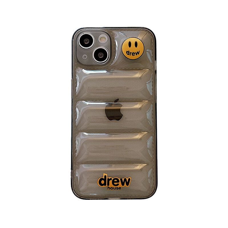 Smiley Transparent Air Case For iPhone., Model: iPhone 14 Pro Max, Color: Black