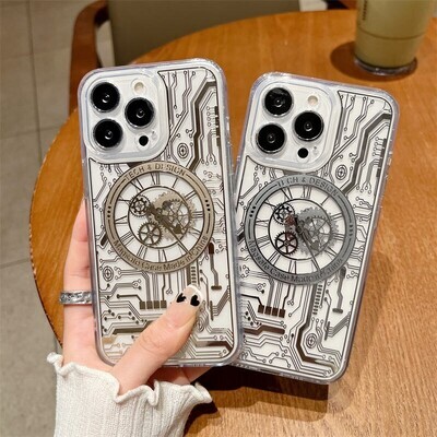 Mecha transparent MagSafe Phone Case For iPhone