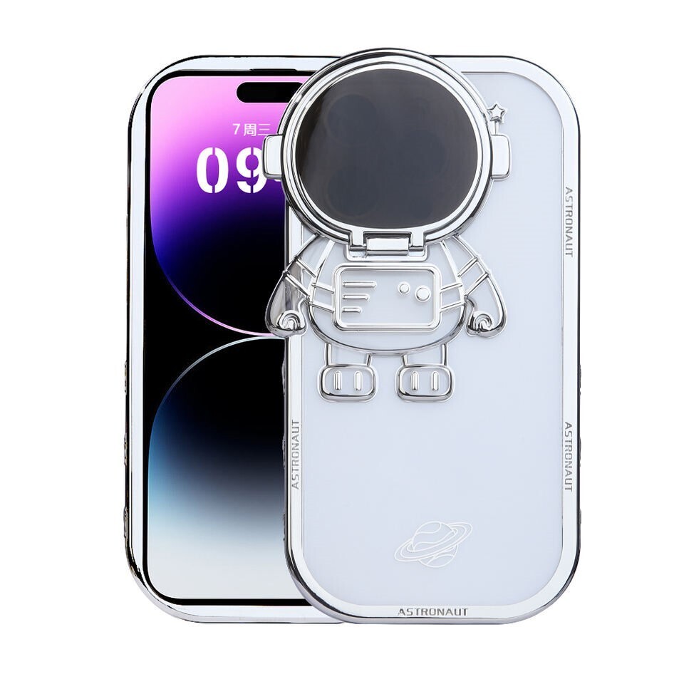 Exotic Astronaut iPhone Case., Color: Silver, Model: iPhone 14Plus/13 Pro Max/12 Pro Max