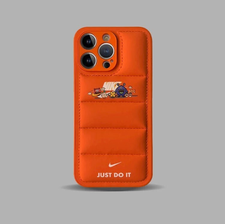 Phone Case Down Jacket Design with Camera Protection, Model: Iphone x, Color: Orange