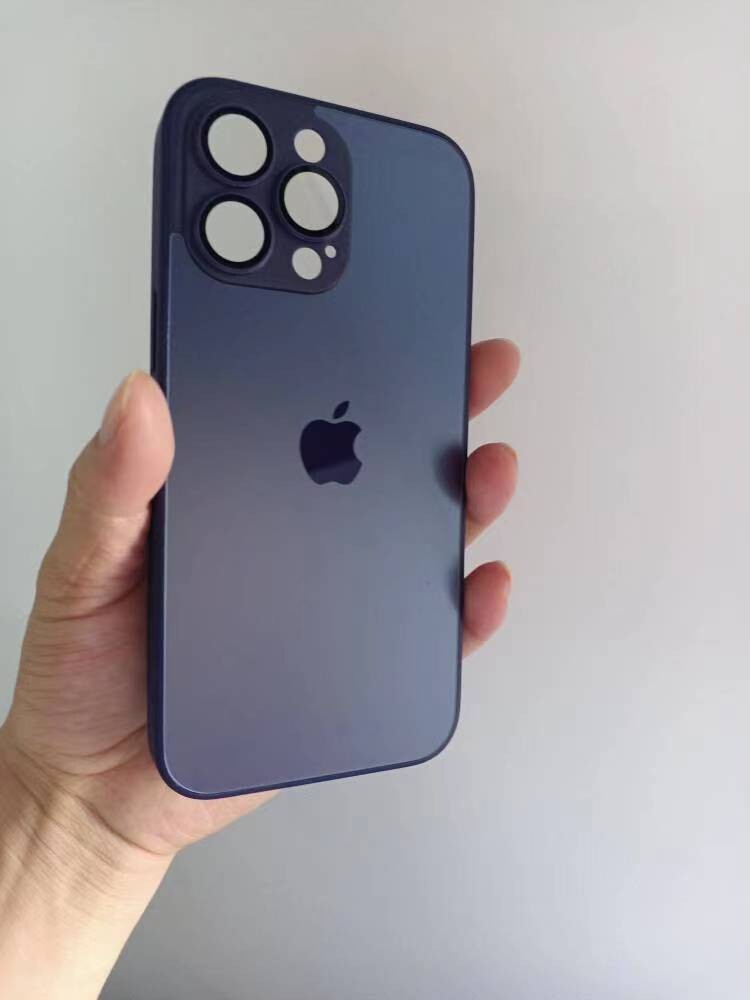 AG Porcelain Crystal Glass MagSafe  Case With Lens Film for iPhone.