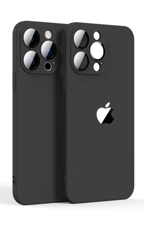 Awesome Ultra-thin pc hard Case with lens Protector [Logo Optional], Color: Black, Model: iPhone 16 Pro Max