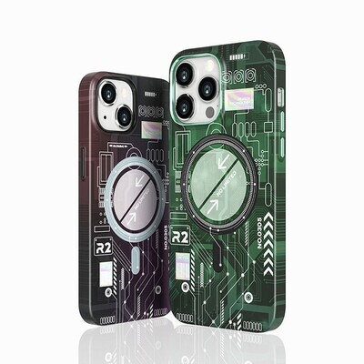 Cool Luminous Circuit Board Magnetic Design Case for iPhone.