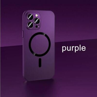 Magnetic Charging Aluminum Metal Bumper Matte Case Cover for iPhone
