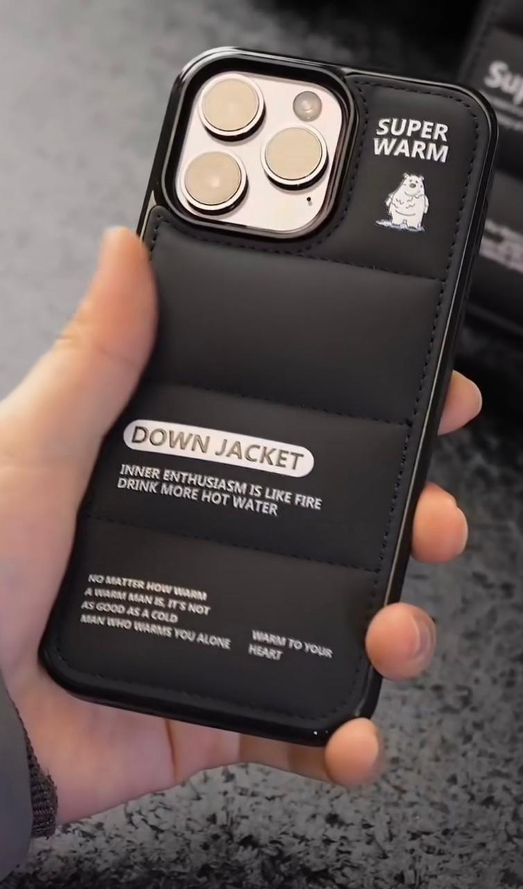 Monsters Down Jacket Cases For iPhone., Color: Polar Bear, Model: iPhone 13 Pro Max