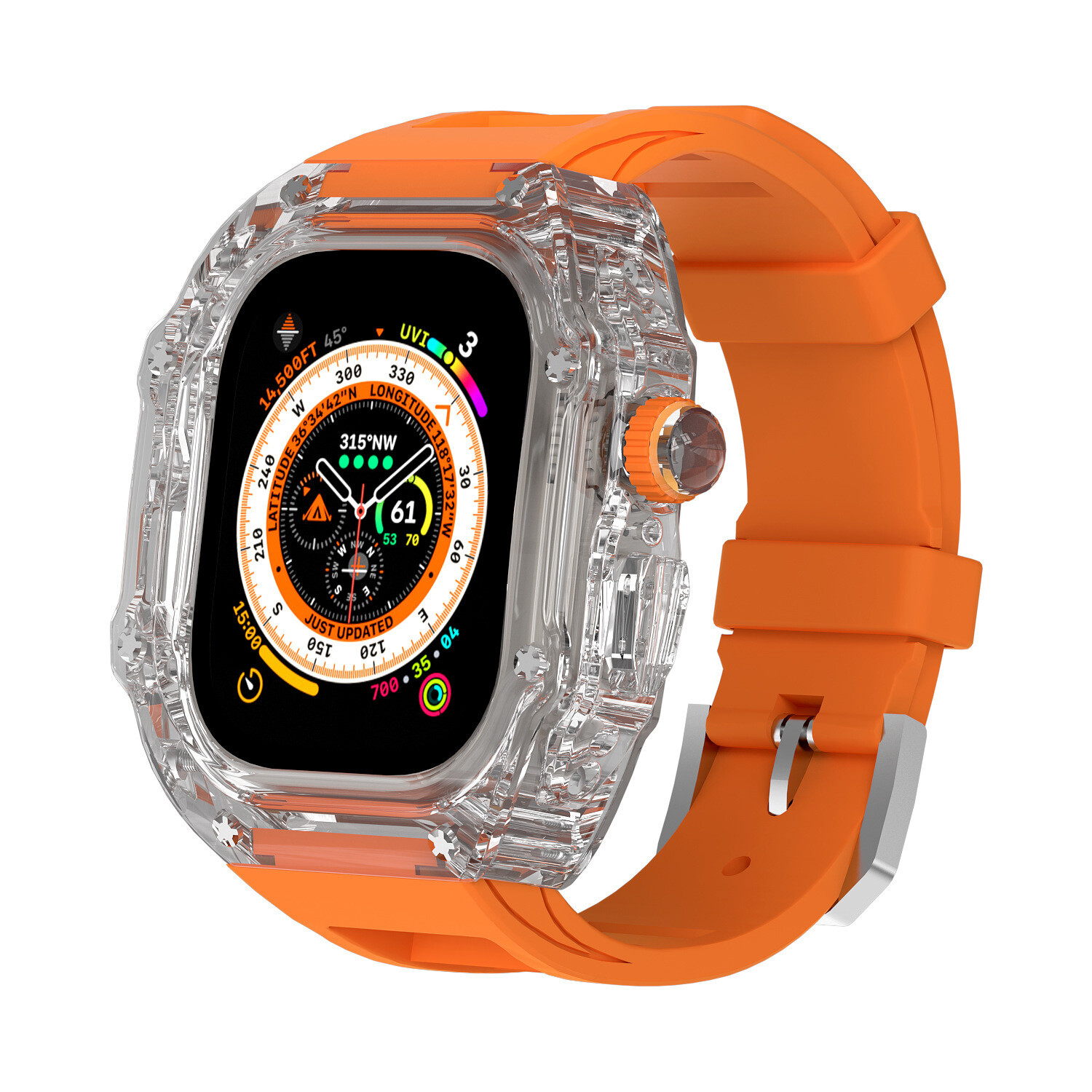 GTRONIC® Apple Watch Ultra Case, Color: Orange, Dimensions: Ultra 49mm