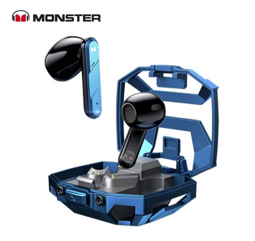 Monster XKT09 TWS Wireless Headphones Ultra Long Standby., Color: Blue