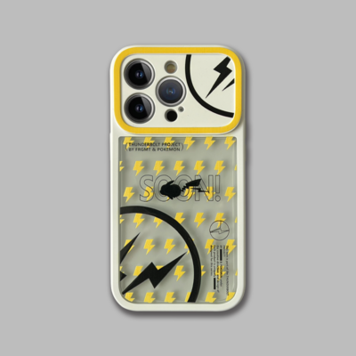 Hiroshi Fujiwara Pikachu Protective iPhone Case, Model: iPhone 14 Pro Max, Color: Lightning Pikachu 2-in-1