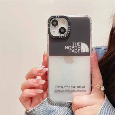 The North Face Laser Gradient iPhone Case [2], Model: iPhone 14 Pro Max, Color: Black and White