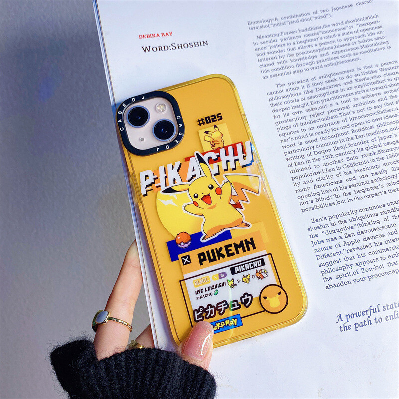 Cartoon Pikachu Geng Ghost iPhone case, Color: Pikachu, Model: iPhone14Pro Max