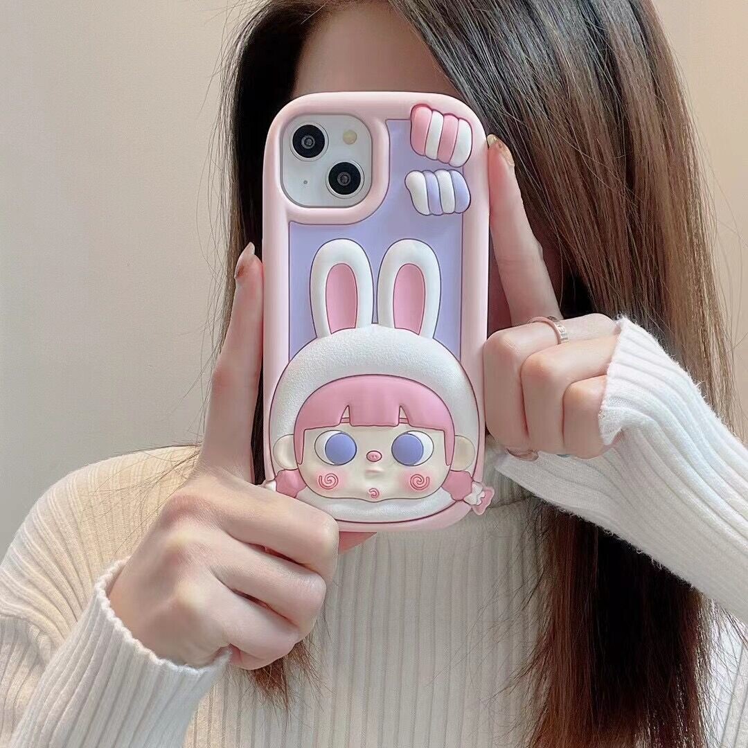 Cartoon Cute Candy Bunny Girl iPhone Case, Color: Candy Bunny Girl, Model: iPhone 14 Pro Max