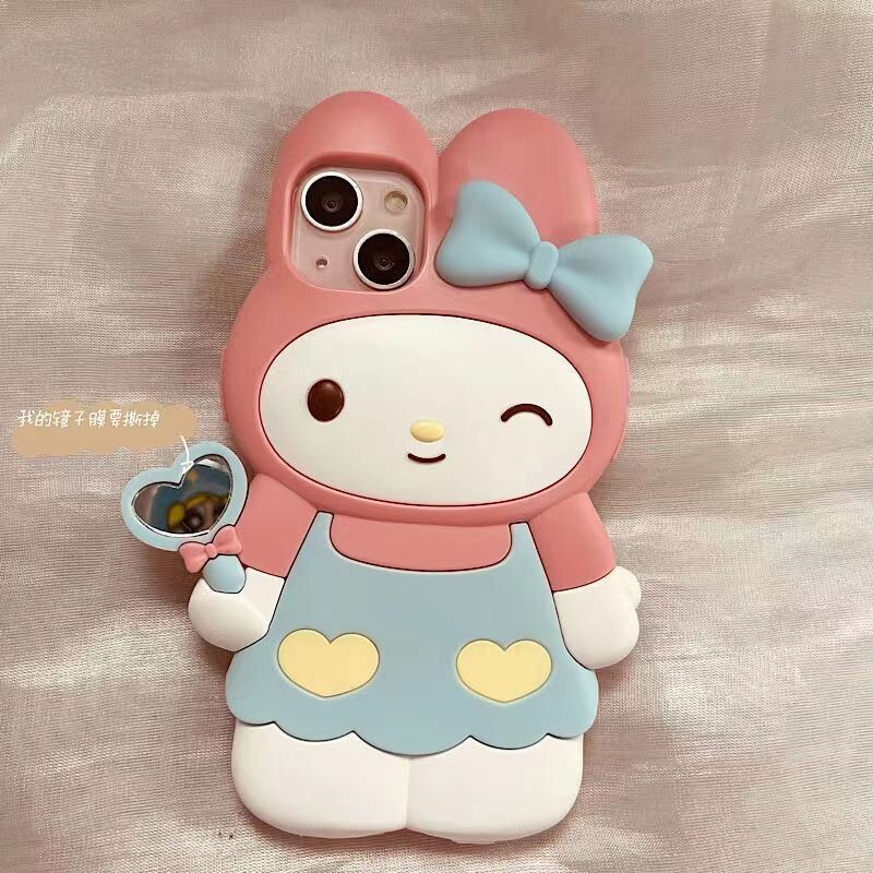 3D Cartoon Cute iPhone Case, Applicable Model: iPhone 14 Plus, Color: Melody