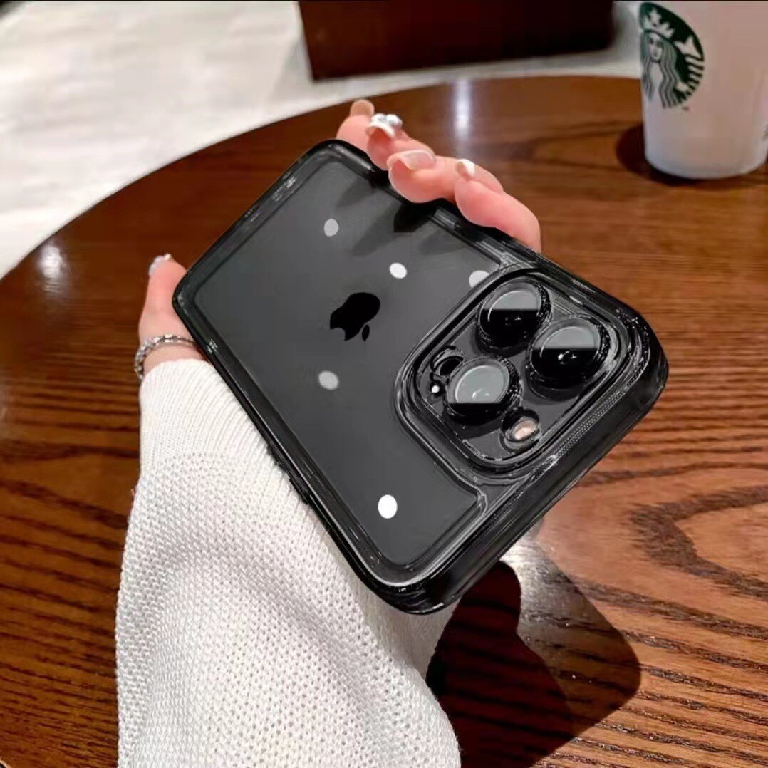 Acrylic Space  Transparent iPhone Case, Color: Transparent  Black, Model: iPhone 14