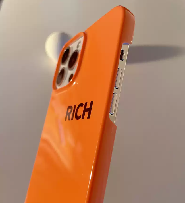 Simple High-end  Half &amp; Full Pack iPhone Case, Color: Orange Half-Pack, Model: iPhone 13Pro max
